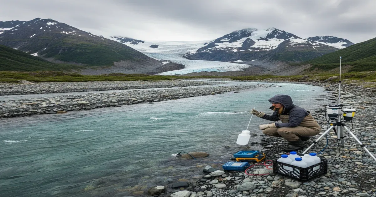 Anchorage Alaska skyline with Chugach Mountains and Cook Inlet