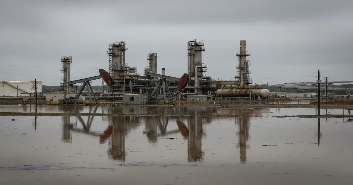 Neches River near Beaumont Texas industrial corridor