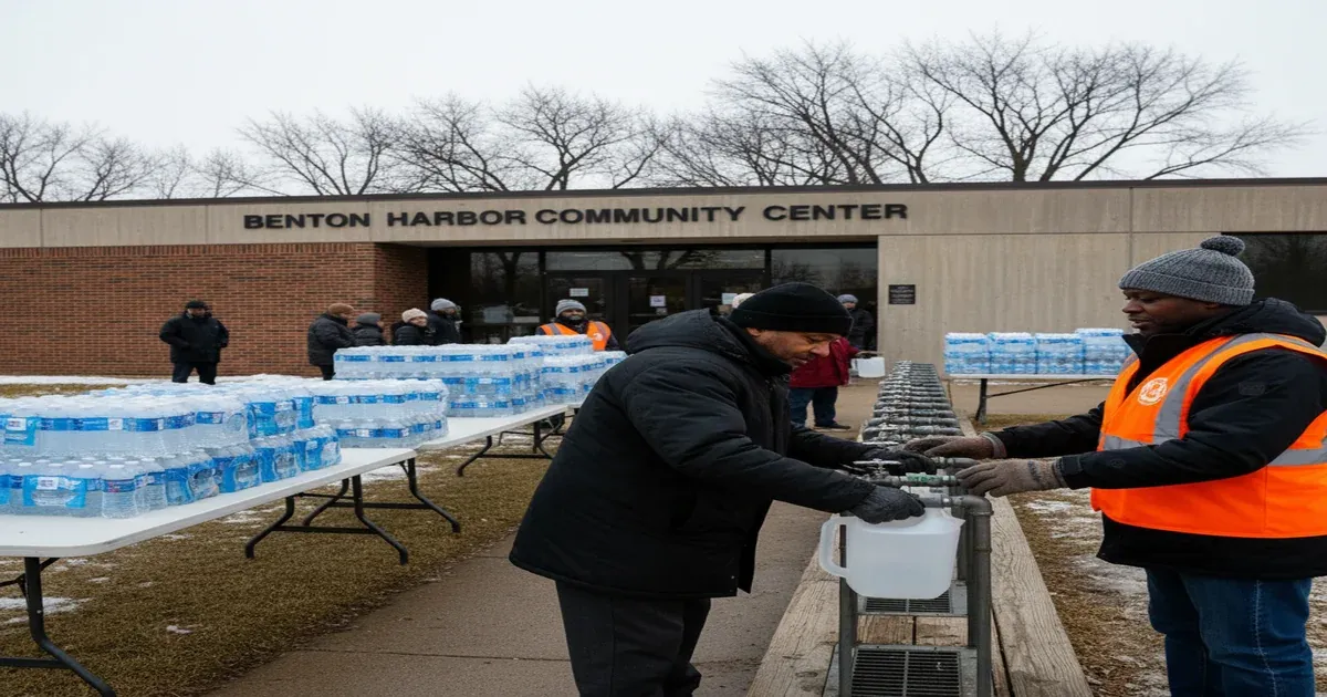 Water infrastructure in Benton Harbor, Michigan