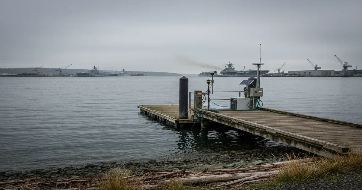 Puget Sound Naval Shipyard in Bremerton Washington waterfront