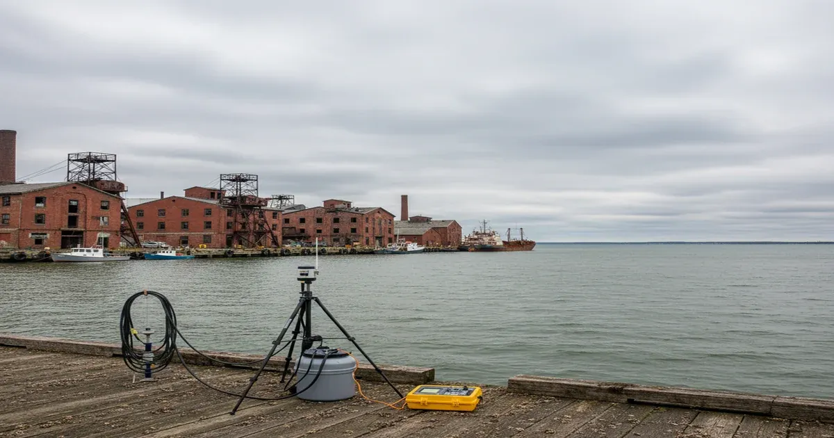 Bridgeport Connecticut harbor and city skyline