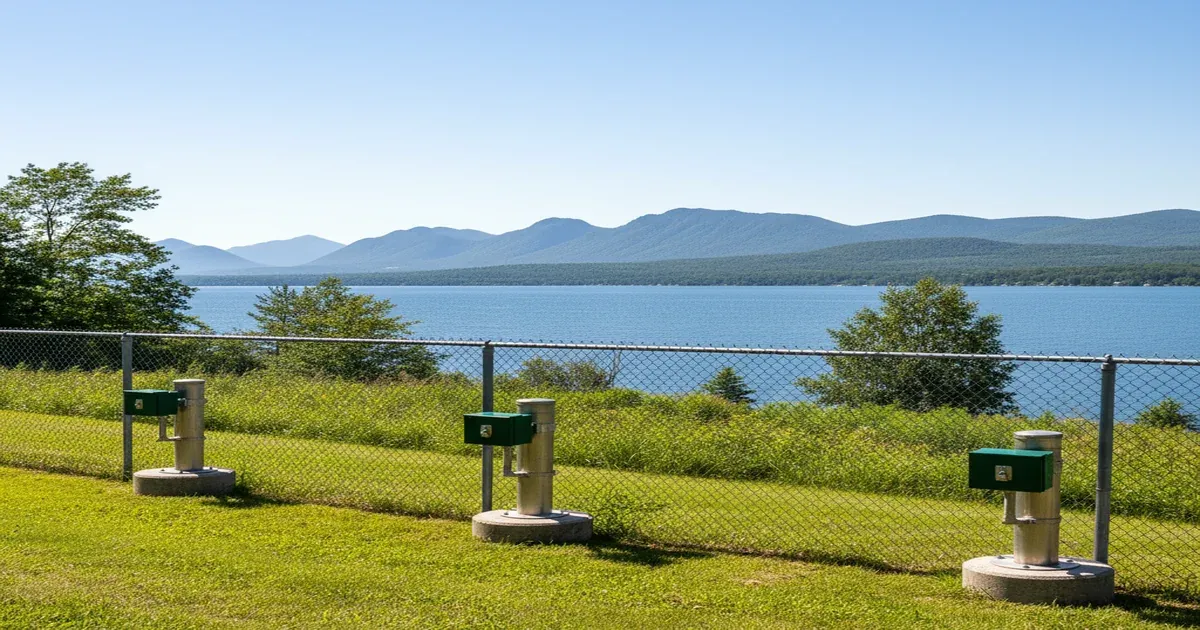 Burlington Vermont waterfront on Lake Champlain