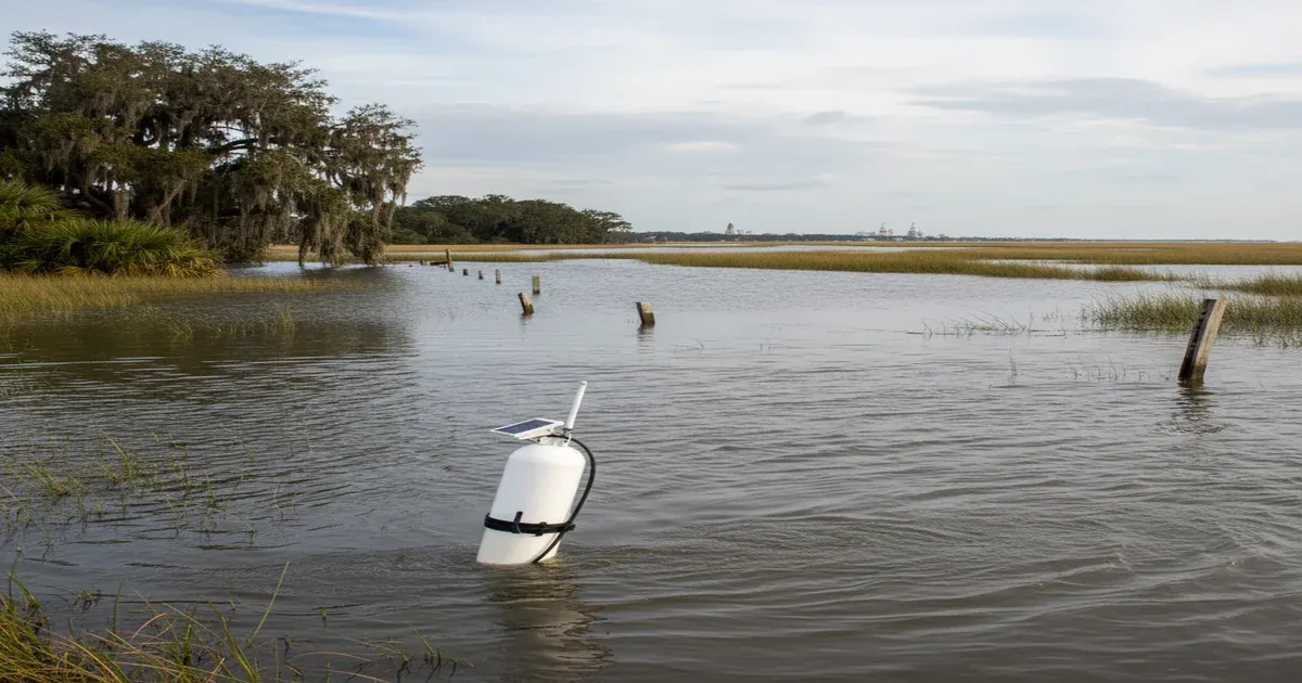 Charleston South Carolina waterfront with the harbor and historic district
