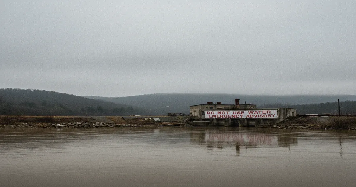 Charleston West Virginia skyline along the Kanawha River