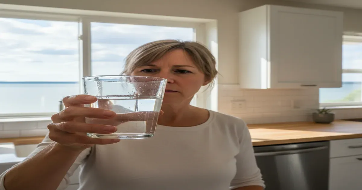 Cleveland skyline on Lake Erie, the source of the city's drinking water supply