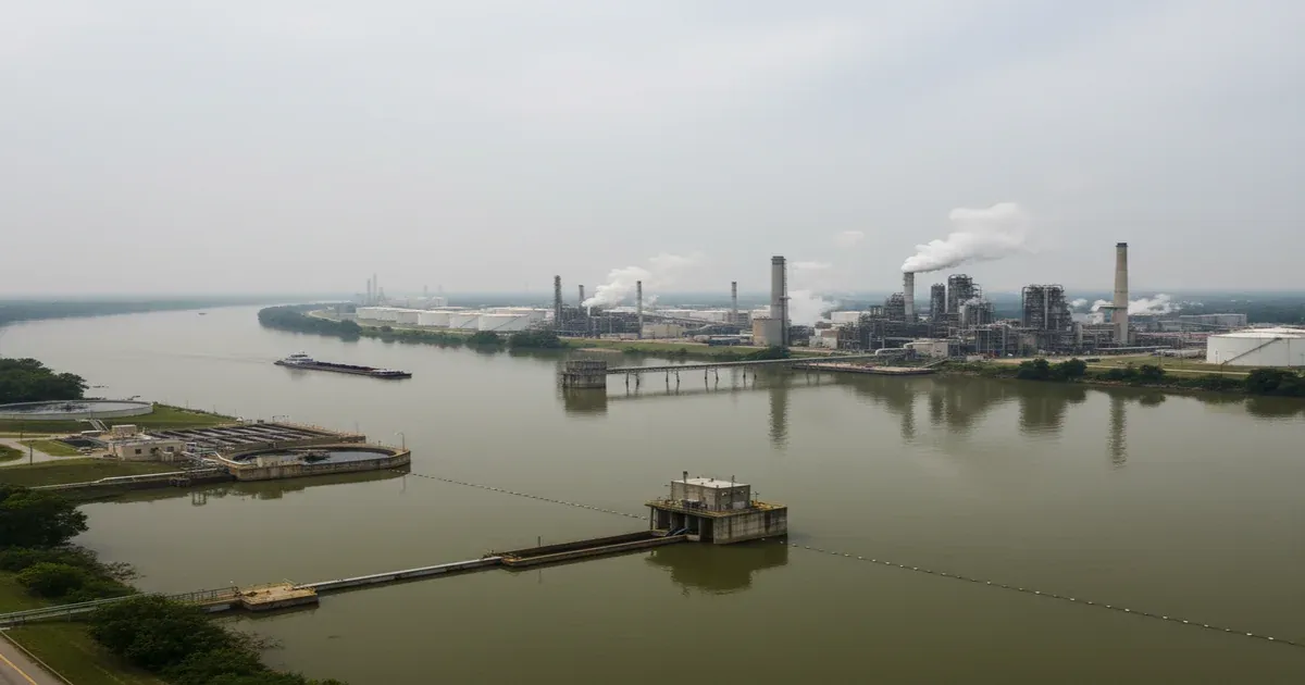 Tennessee River flowing through Decatur, Alabama