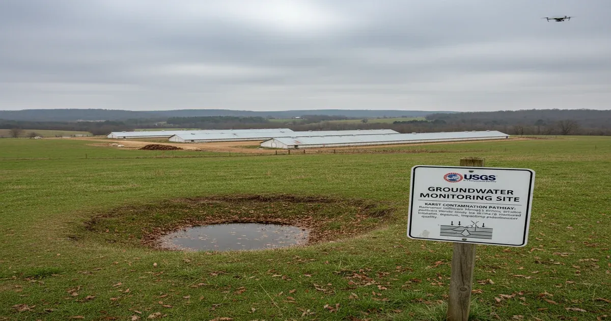 Fayetteville Arkansas Ozarks landscape near Beaver Lake