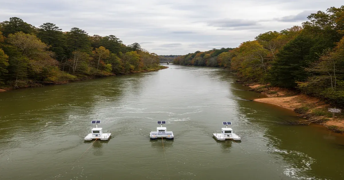 Greensboro North Carolina downtown and the Haw River watershed