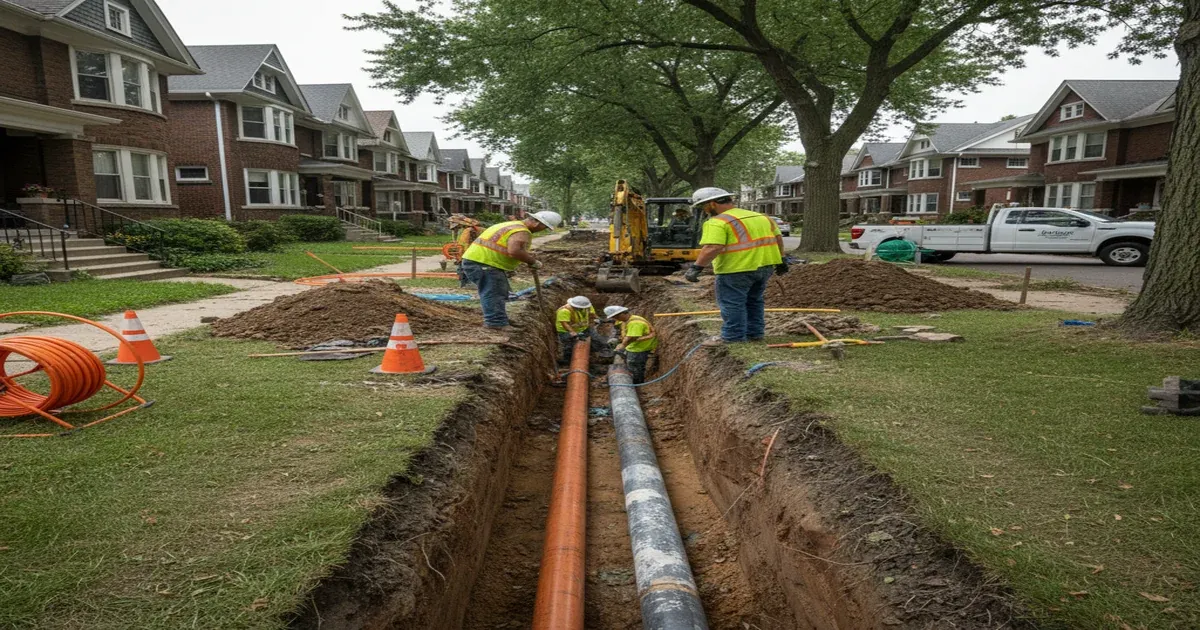 Indianapolis city skyline with the White River, where water quality challenges persist