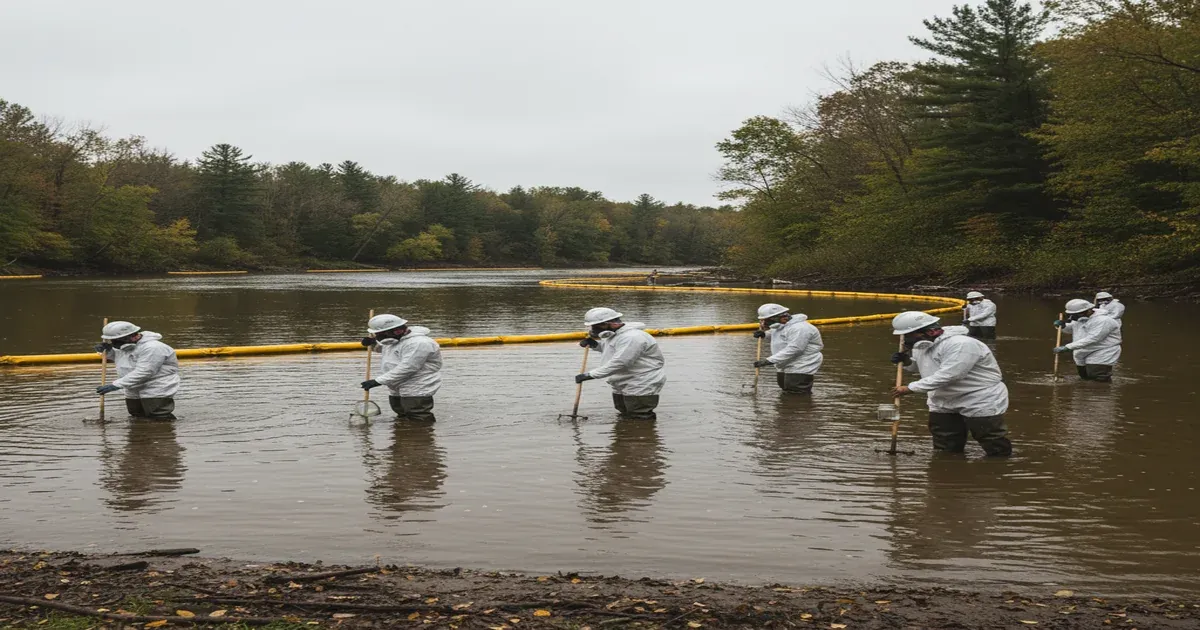 Kalamazoo River flowing through wooded Michigan landscape