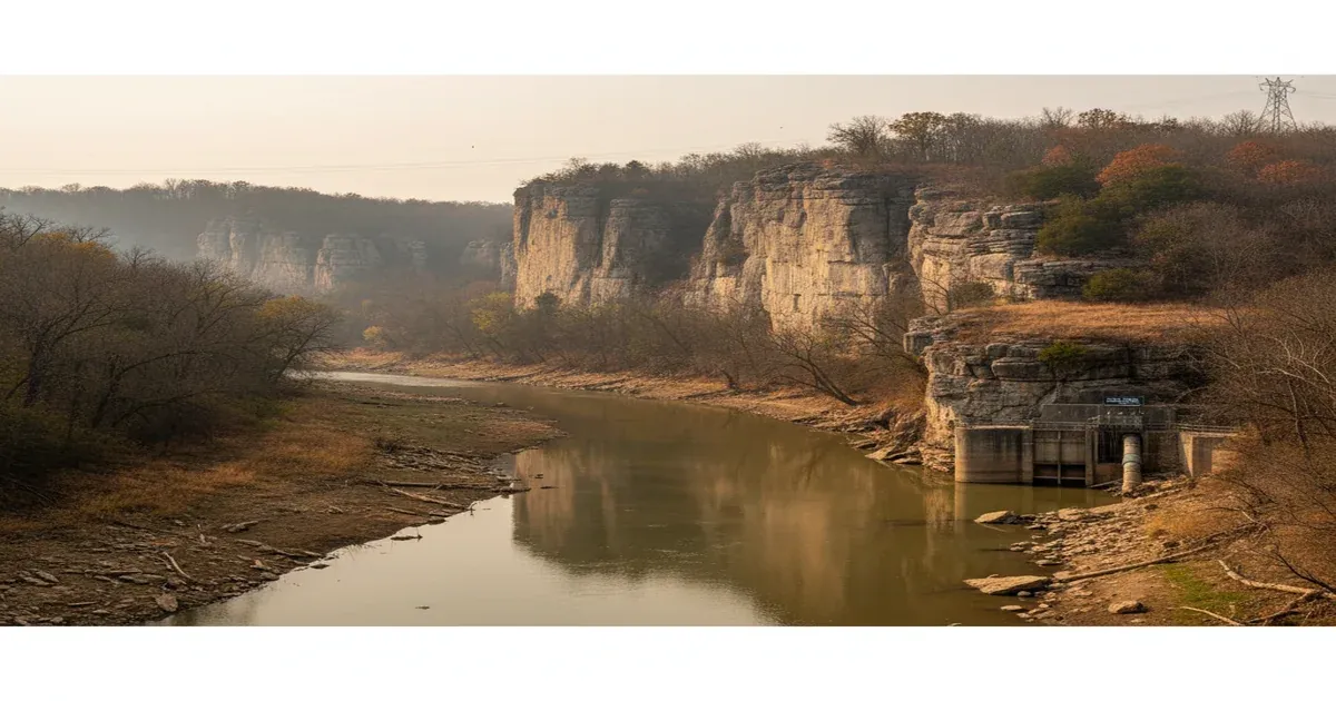 Lexington Kentucky with horse farms and the Kentucky River valley
