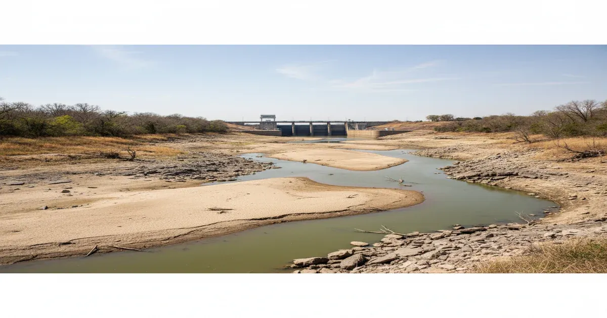 Little Rock Arkansas skyline along the Arkansas River
