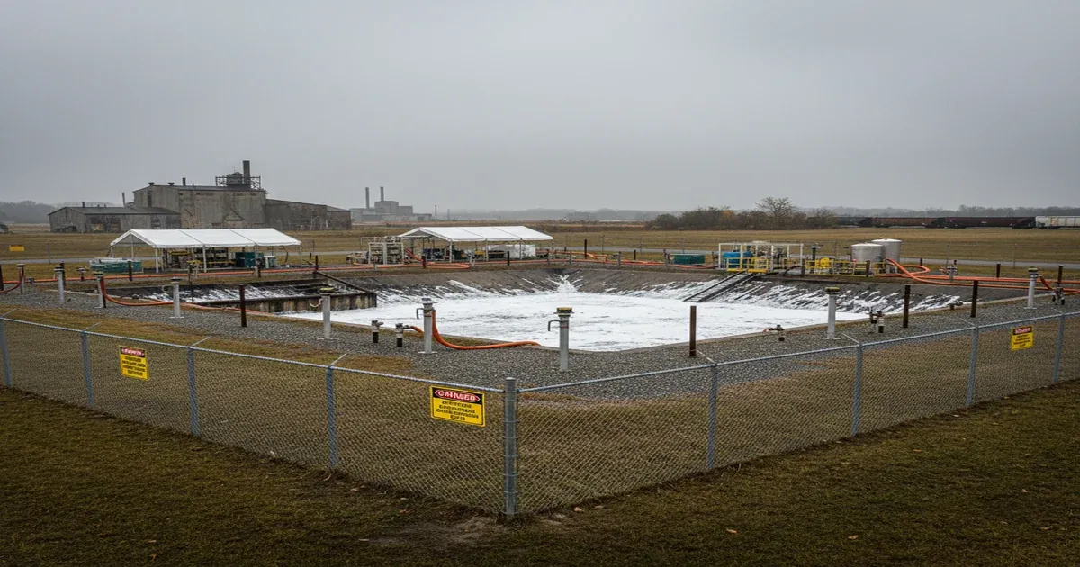 Marinette Wisconsin waterfront with Green Bay and water quality testing