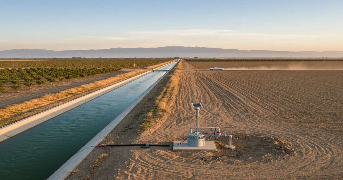 Modesto California agricultural landscape in the San Joaquin Valley