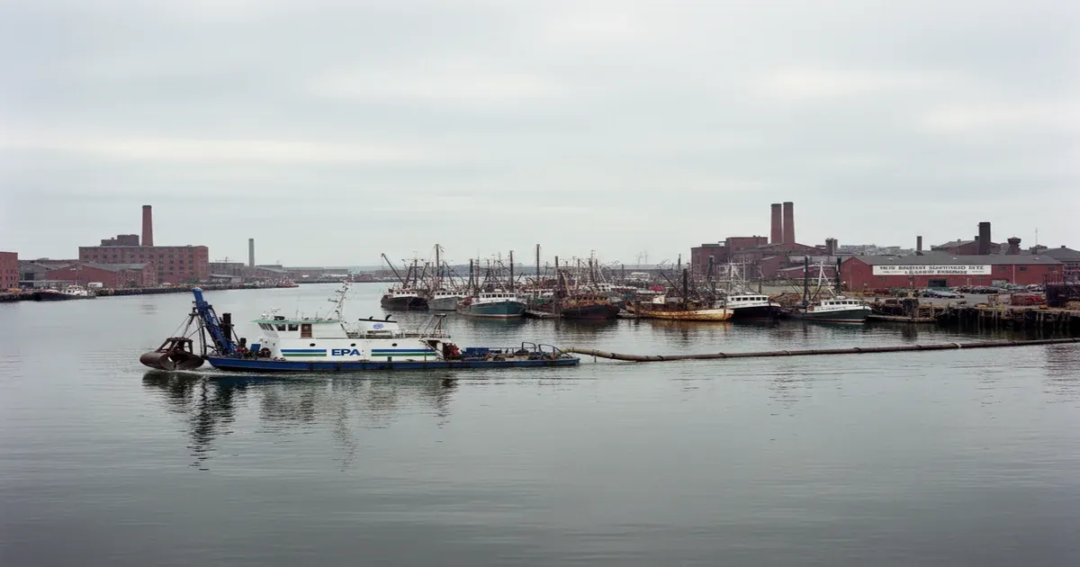 New Bedford Massachusetts harbor and waterfront