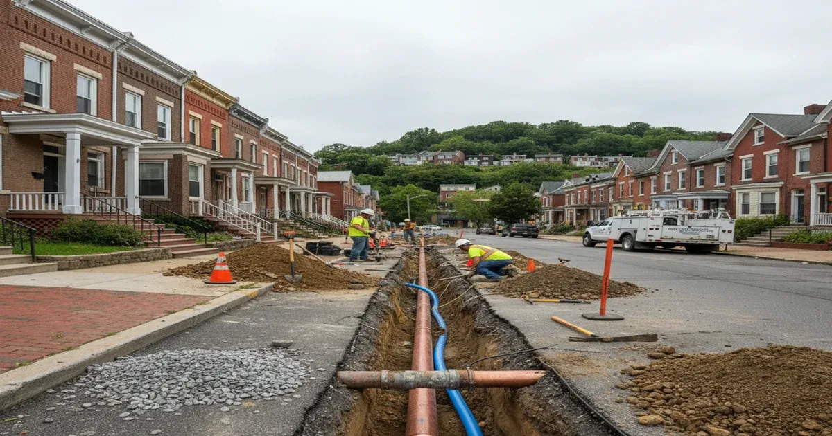 Pittsburgh Pennsylvania water infrastructure and city skyline