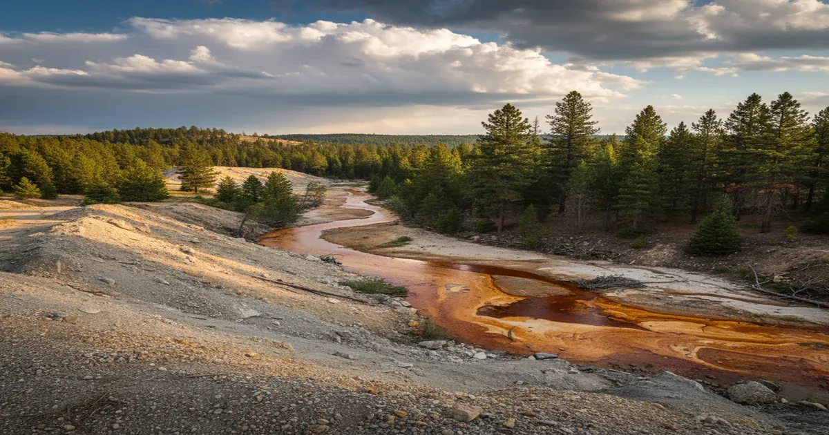 Black Hills landscape near Rapid City South Dakota with Rapid Creek