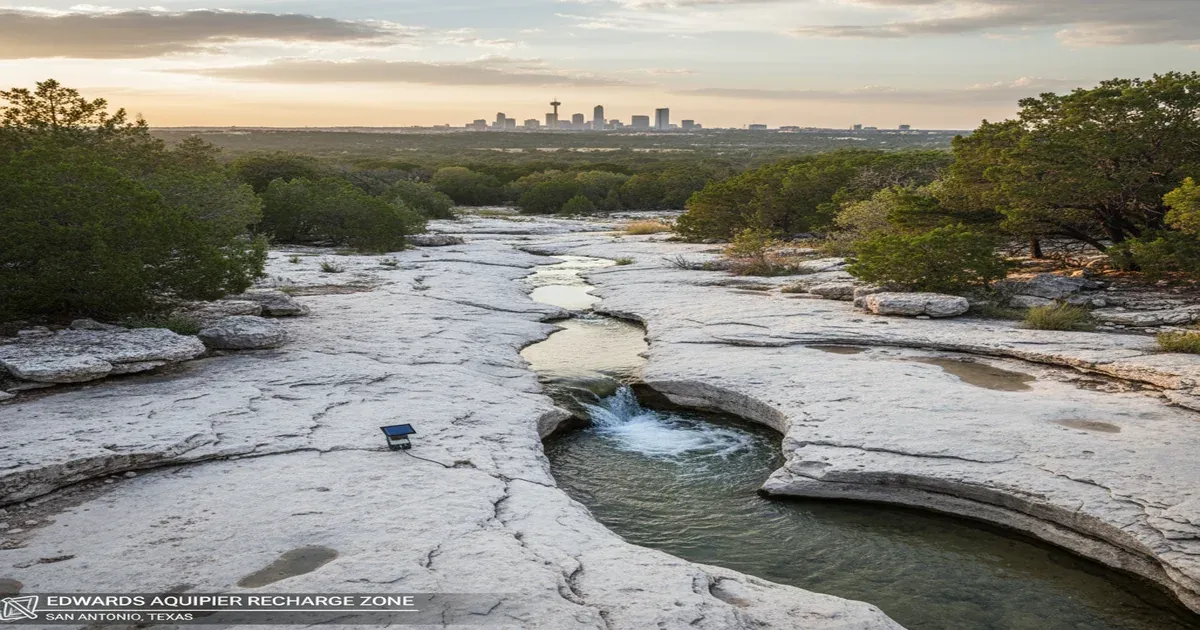 Water treatment infrastructure in a Texas city with pipeline construction