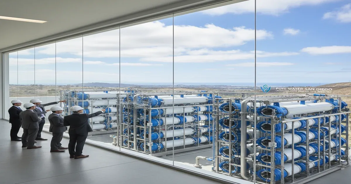 San Diego skyline with the Pacific Ocean, representing the city's water supply challenges