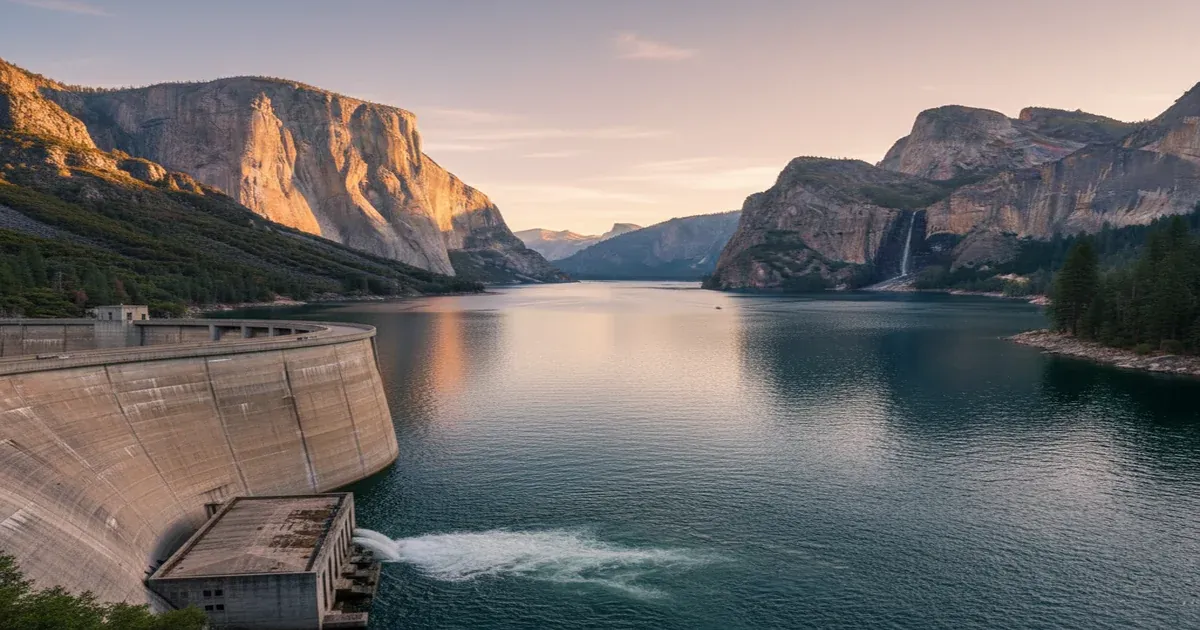 Hetch Hetchy Reservoir in Yosemite National Park, the primary source of San Francisco's drinking water