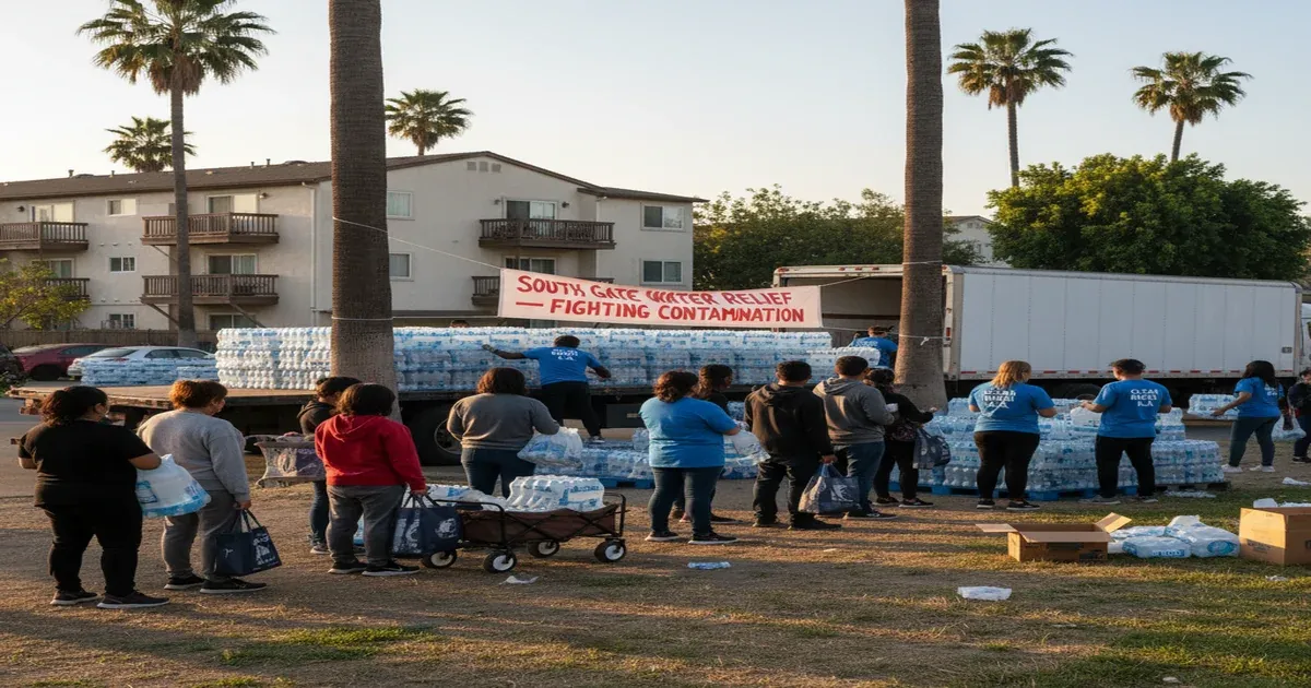 South Gate California urban landscape in the LA basin