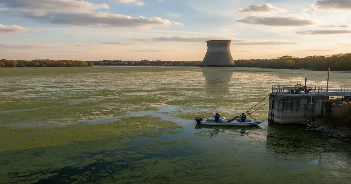 Lake Springfield Illinois showing the reservoir that serves as the city water source