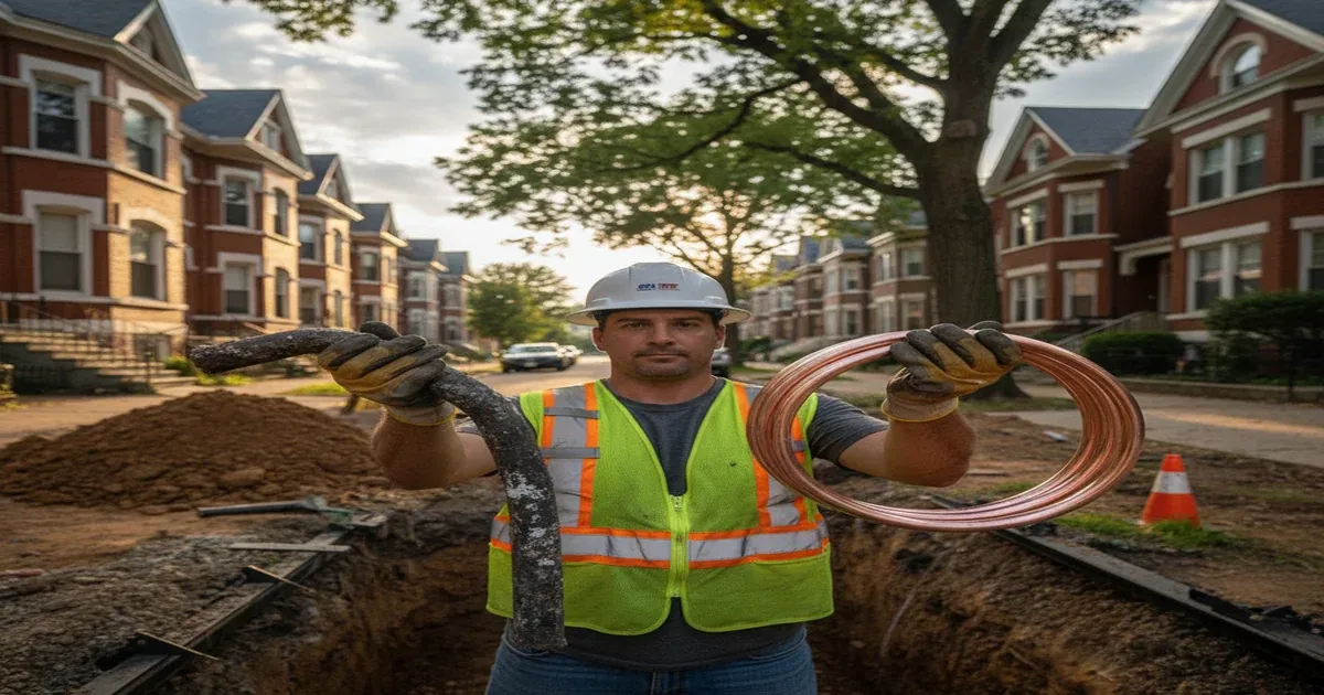 St. Louis Gateway Arch with the Mississippi River and city water infrastructure