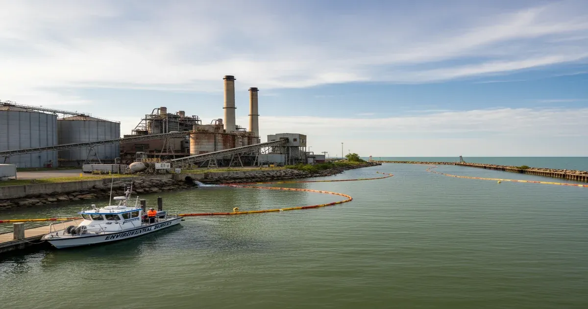 Waukegan Harbor on Lake Michigan in Illinois