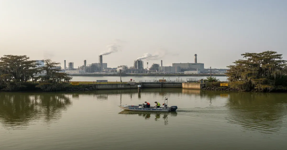 Cape Fear River flowing through Wilmington North Carolina